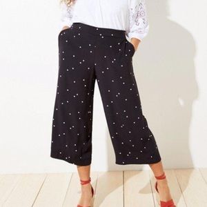 NWT Fluid wide leg polka dot pants, TALL Medium.